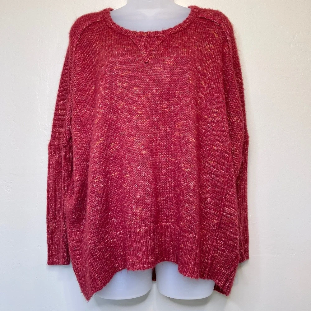 Kersh | Crew Neck Long Sleeve Exposed Seams Chunky VSCO Knit Sweater